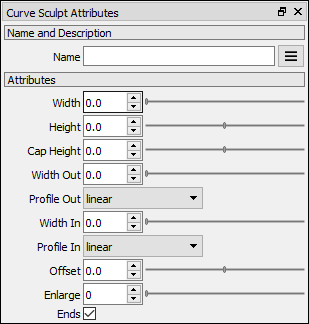 Curve Sculpt attributes