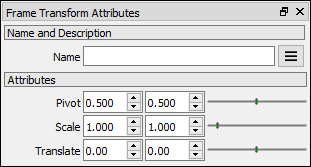 Geometry Frame Transform attributes