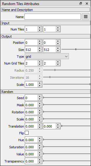 Random Tiles attributes