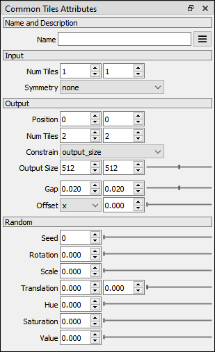 Common Tiles attributes