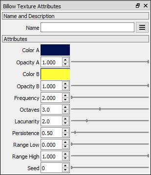 Billow Texture attributes