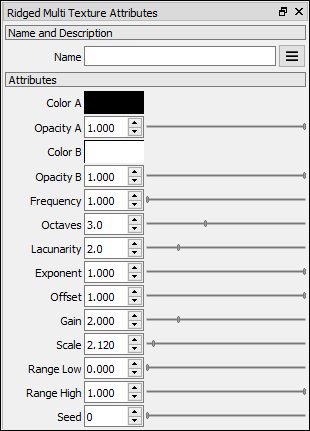 Ridged Multi Texture attributes