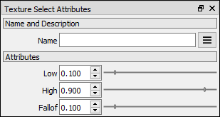 Texture Select attributes