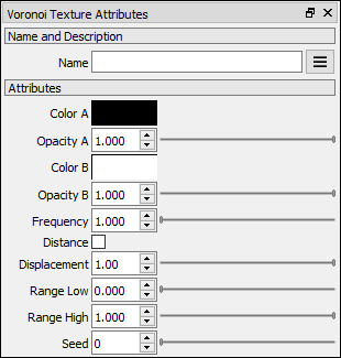 Voronoi Texture attributes